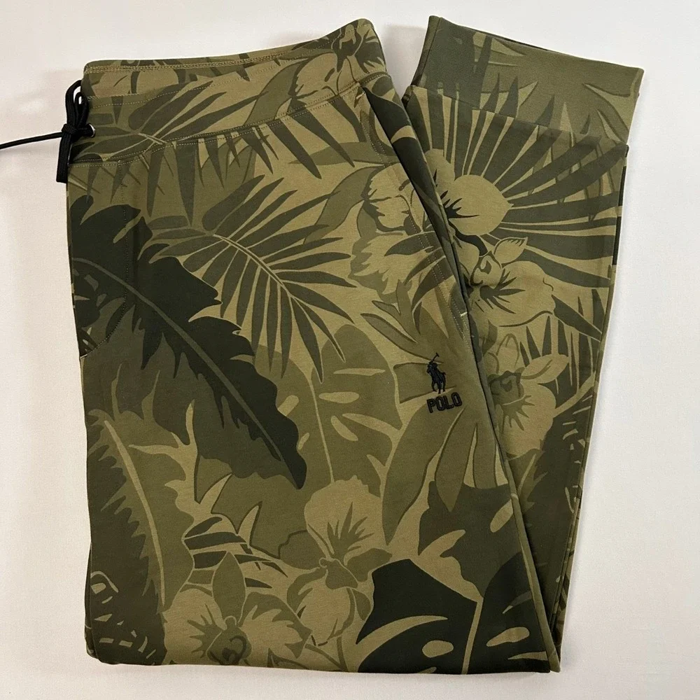 Polo Ralph Lauren‎ Sweatpants Jogger Mens 1XB Green Camo Tropical MSRP $198 NWT